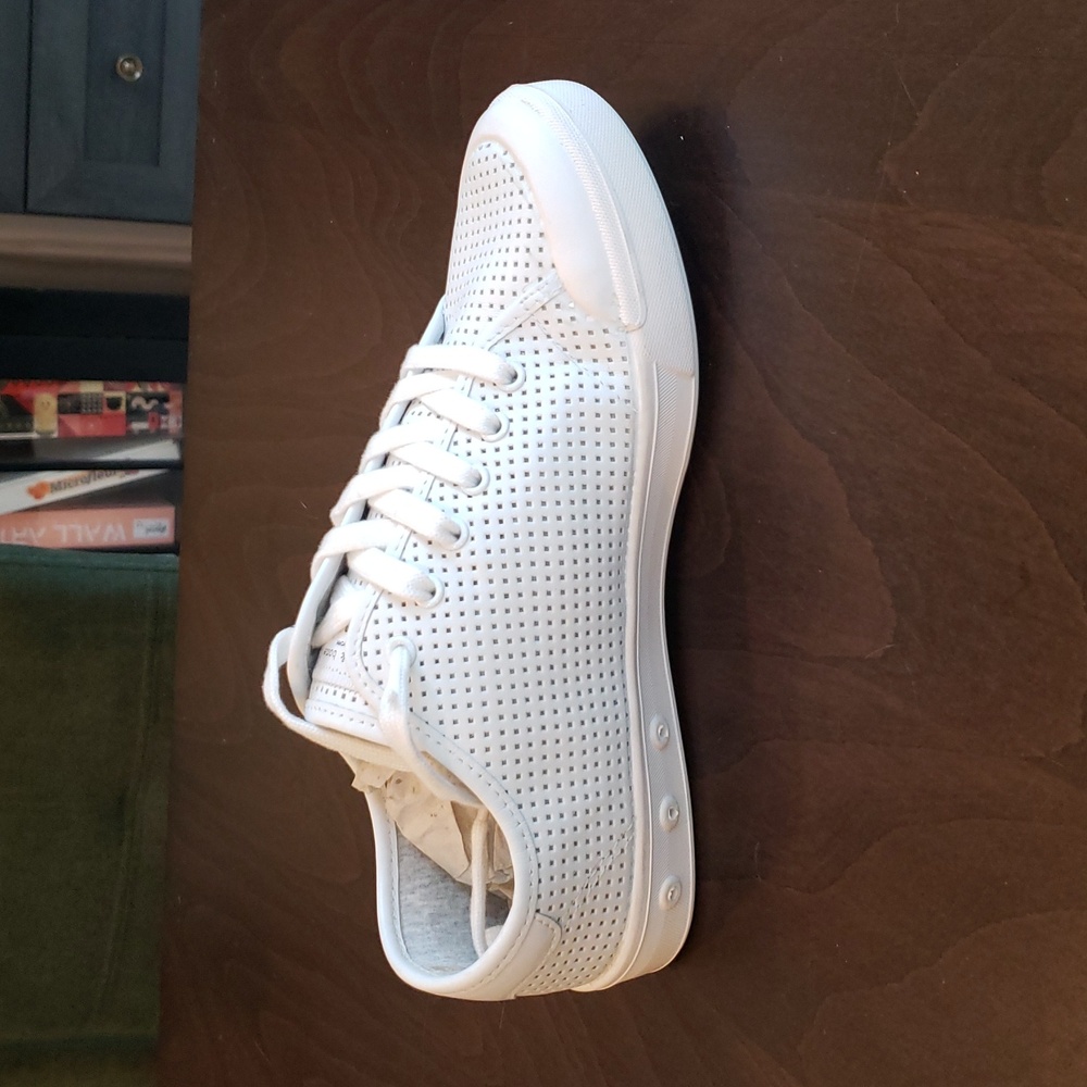 Rag & Bone Standard Issue white leather perforated sneakers lace up size 36.5, 6 - Picture 3 of 9